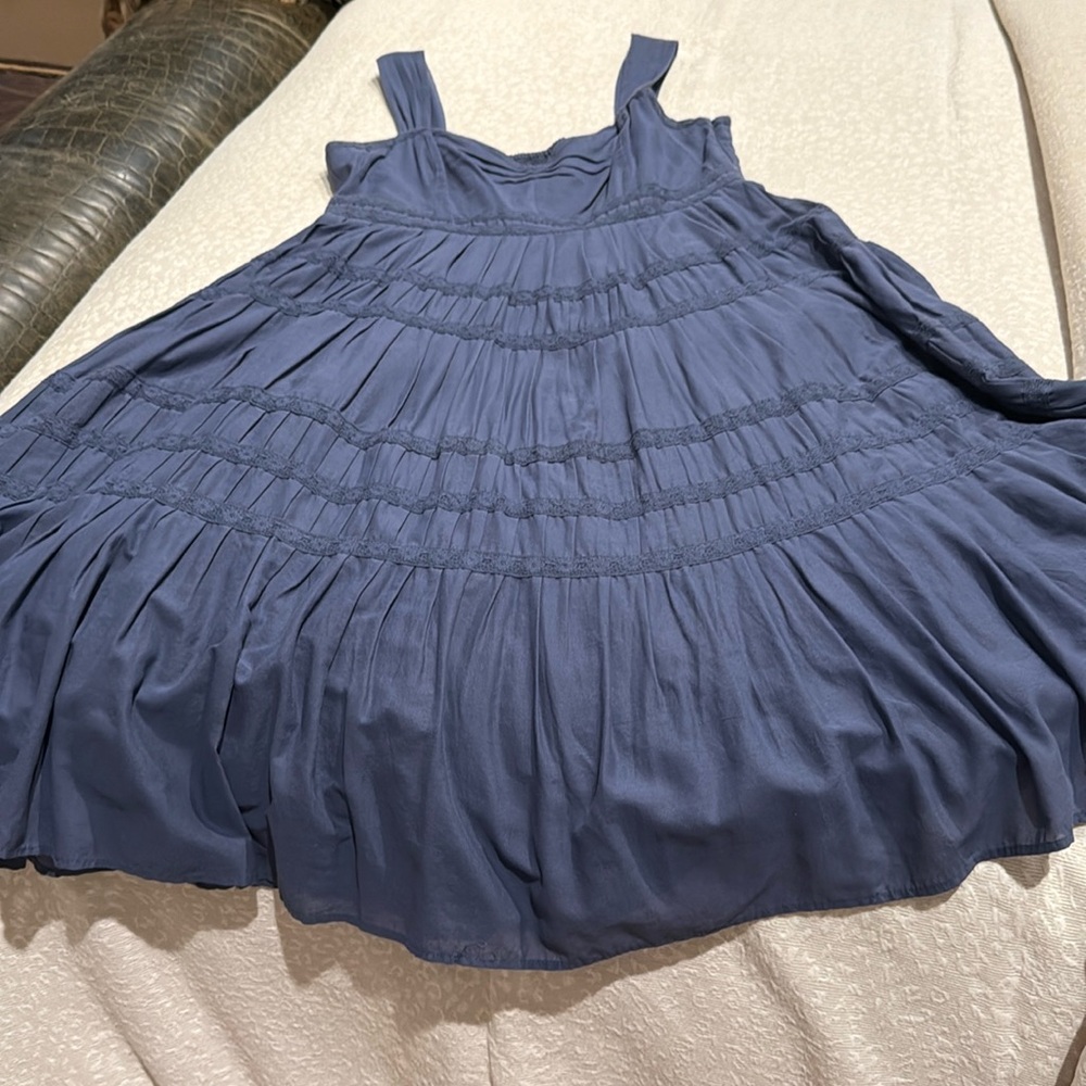 Maeve Blue Fabric Detail dress